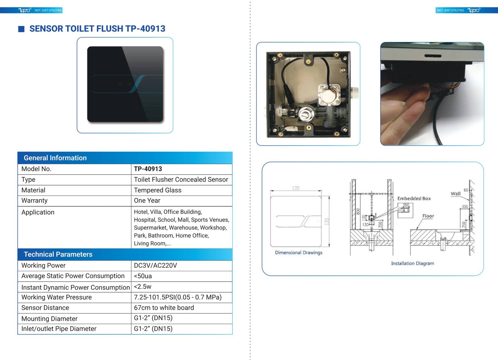 Thiết bị vệ sinh cảm ứng TPPRO Catalogue và Bảng giá mới nhất  /Page 13
